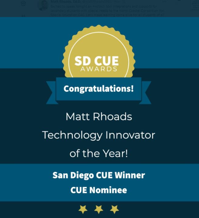 San Diego CUE Tech Innovator of the Year